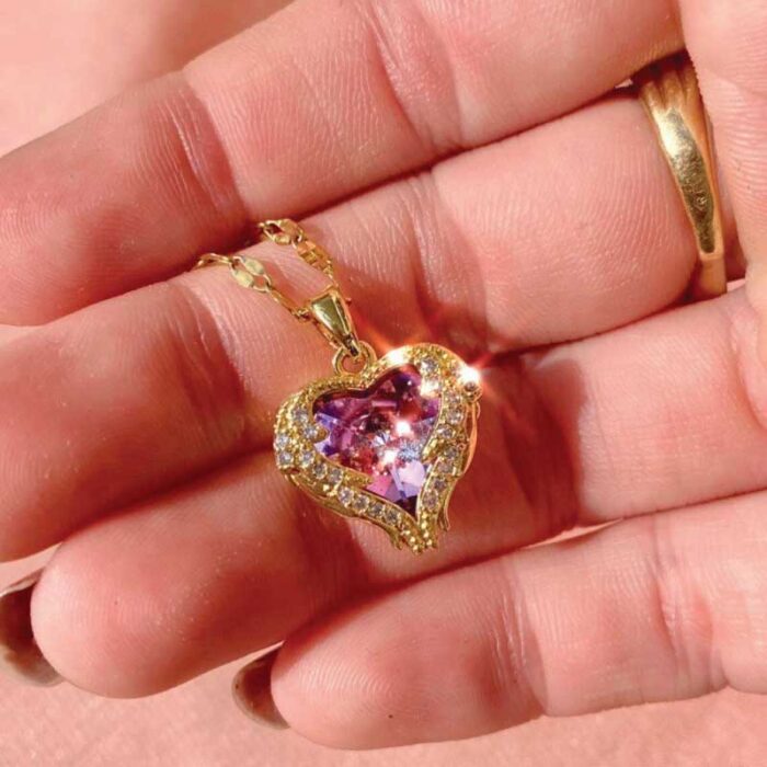 Ocean Heart Real Gold_Plating Clavicle Chain Design Neckless for Stylish Girls - Image 3