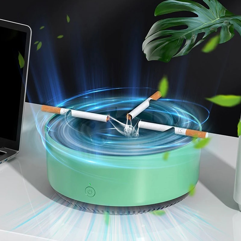 Smoke Removal Air Purification Ashtray Anion Purification Practical Automatic Purifier Ashtray Portable Gadgets For Car Ashtray