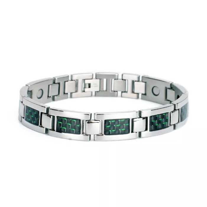 Bio Magnetic Bracelets Green, Red & Black Carbon - Image 2
