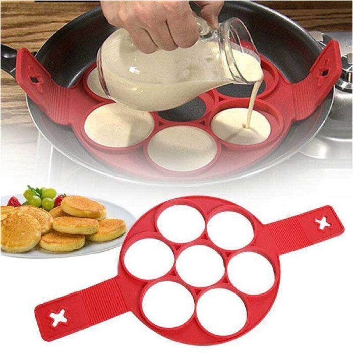 Frying Pancake Mold Pancake Maker Silicone Nonstick Cooking Tool Egg Ring Maker Mold for Cooking - Image 3