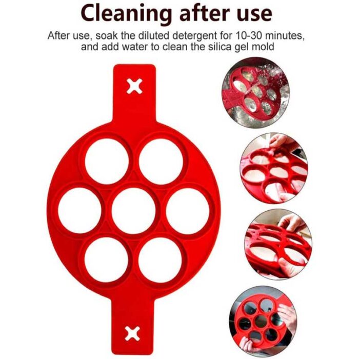 Frying Pancake Mold Pancake Maker Silicone Nonstick Cooking Tool Egg Ring Maker Mold for Cooking - Image 4
