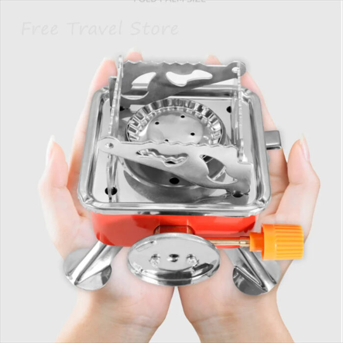 Portable Butane Gas Stove Burner - Compact Campaign Stove With Bottle - Ideal For Camping And Outdoor Cooking - Image 4