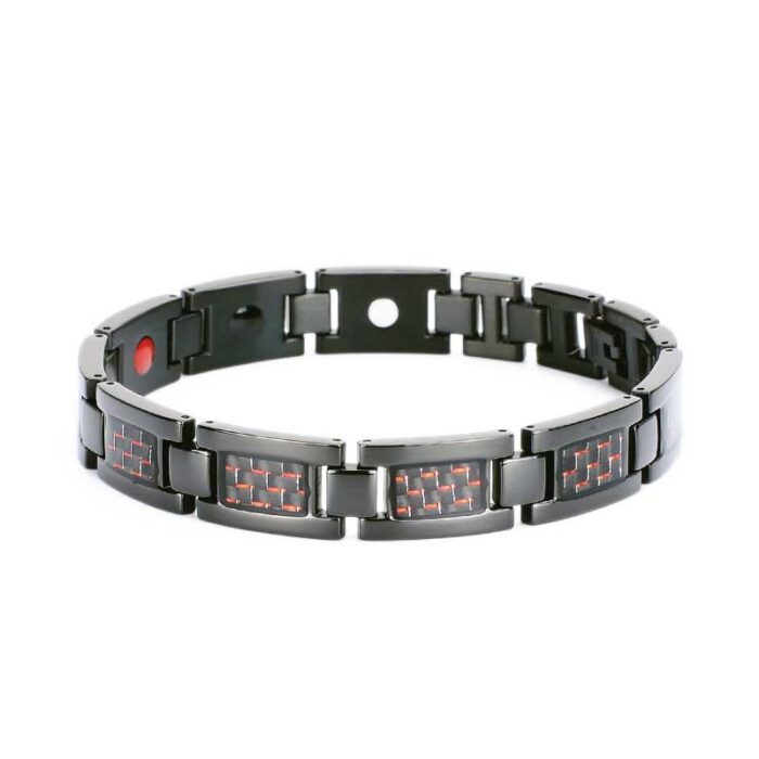 Bio Magnetic Bracelets Green, Red & Black Carbon - Image 3