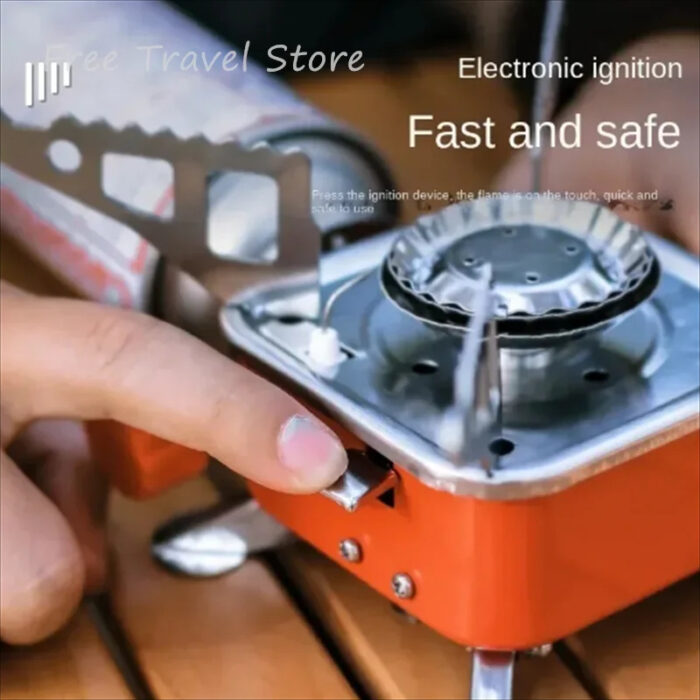 Portable Butane Gas Stove Burner - Compact Campaign Stove With Bottle - Ideal For Camping And Outdoor Cooking - Image 3