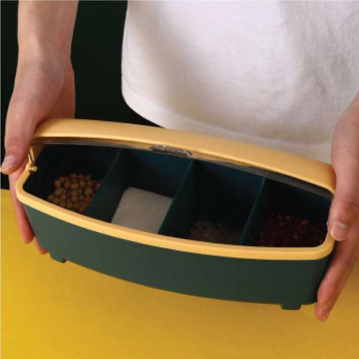 Kitchen 4- tray cruet jar box set and pepper seasoning box set for kitchen - Image 4