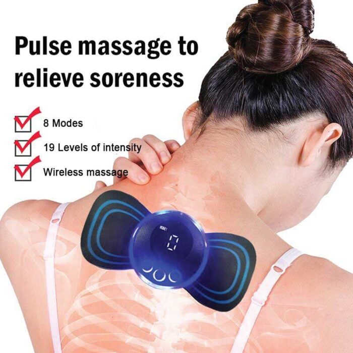Mini Massager - Rechargeable Shoulder/ Neck/ Muscle/ Tendonitis/ Deep Tissue/ Back Massager with 2pcs Butterfly Pad - Image 4