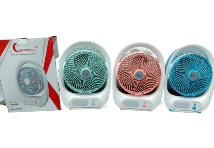 Supermoon portable mini fan with light ac/dc model :SM 6655 - Image 3