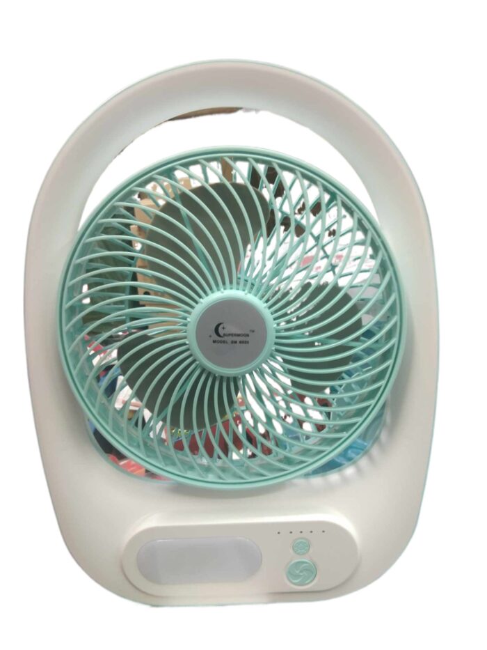 Supermoon portable mini fan with light ac/dc model :SM 6655