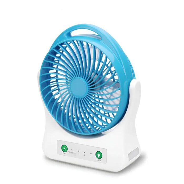 WEIDASI WD-202 Rechargeable 2400mAh Battery Strong Wind Portable Desk Fan With LED Light - Image 3