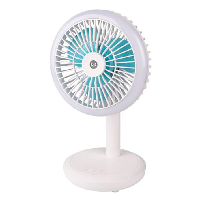 DP-7632 Rechargeable 4000mAh Lithium Battery Strong Wind Up-Down Movable Portable Fan With LED Lamp - Image 3