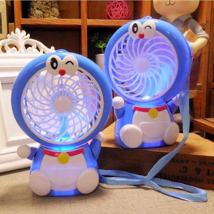 Doraemon Portable Manual Hand Crank Mini Fan - Image 2