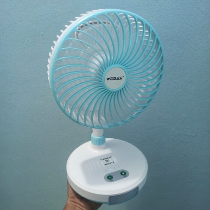 WEIDASI WD-219 Rechargeable 4000mAh Battery Strong Wind Portable Desk Fan With LED Light - Image 6