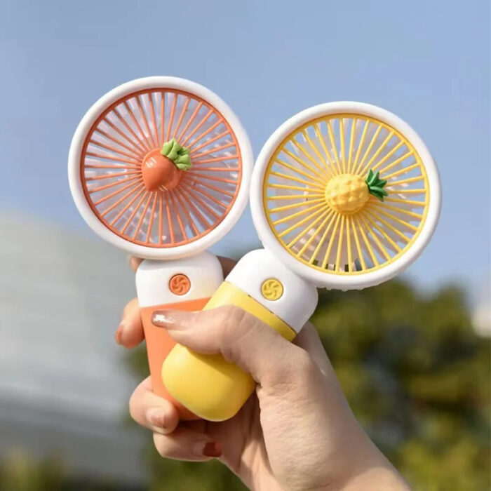 Fruits Rechargeable Mini Fan / Portable Desktop, Table Usb Rechargeable, Sports Pocket Mini Fan. - Image 3