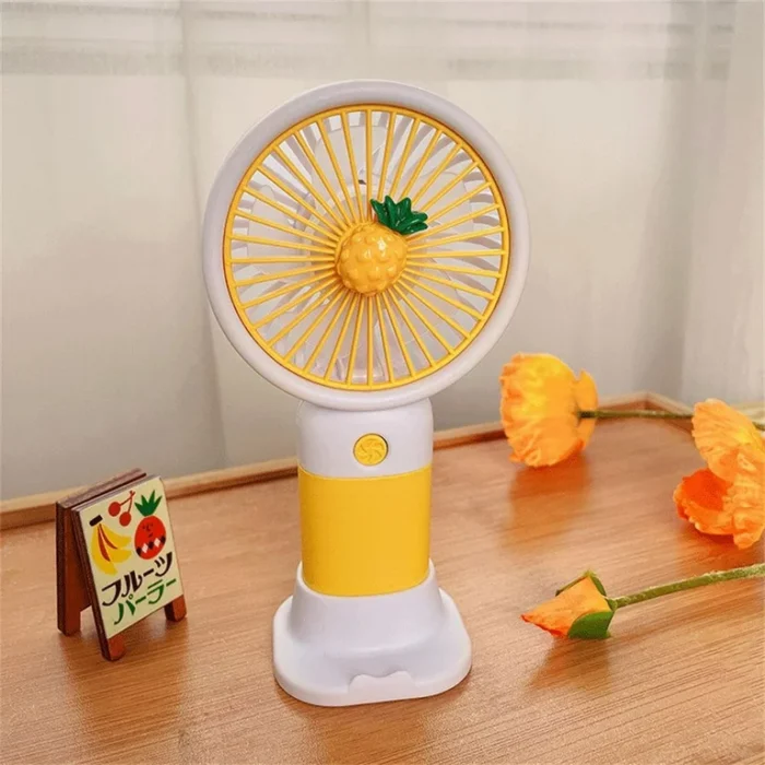 Fruits Rechargeable Mini Fan / Portable Desktop, Table Usb Rechargeable, Sports Pocket Mini Fan.