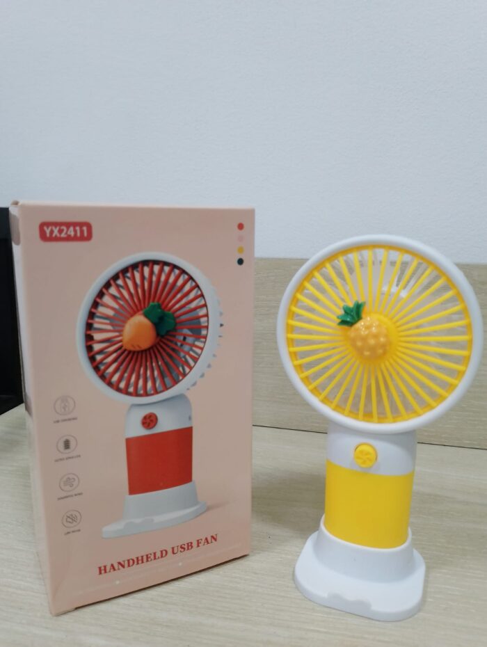 Fruits Rechargeable Mini Fan / Portable Desktop, Table Usb Rechargeable, Sports Pocket Mini Fan. - Image 4