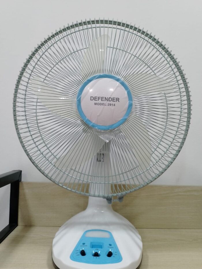 Defender 2914 Rechargeable 14 Desktop Fan - White - Image 3
